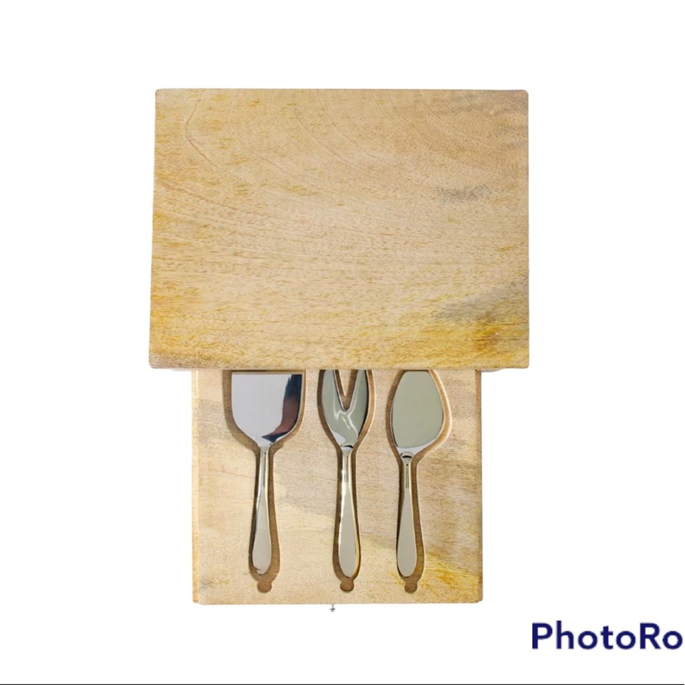 Charcuterie Board Set with 3 Cheese Knives